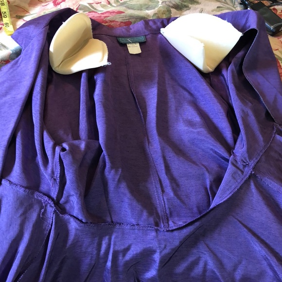 Vintage 90s CHRISTINE DAVID Size 10 Peplum 2-Button Blazer Top Vivid Purple NEW - Picture 14 of 16